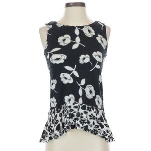 ANTHROPOLOGIE Sleeveless Peplum Top Shirt Women's Size XS
